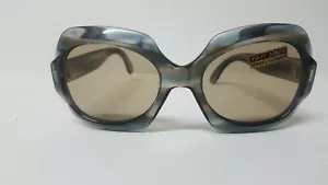 Vintage Fait Main Verres Filtrants Oversized Wrap Damen Sonnenbrille Frankreich - Bild 1 von 10