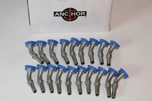 Oruga/Ancla 19 - manguera de 1/2"" a código de brida de 1/2"" 61 45° accesorio hidráulico - Imagen 1 de 4