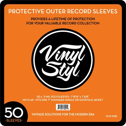 Vinyl Styl™ 45 Rpm Vinyl Record Protective Outer Sleeves-7 in-50 Ct (Clear) by Vinyl Styl 45 RPM Record Outer Sleeve 50 Cnt Clr (Cassette, 2015)