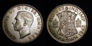 GREAT BRITAIN 1942 Half Crown XF/AU - Picture 1 of 1