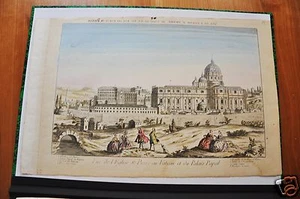 ANSICHTSKIRCHE ST PIERRE IM VATIKAN UND VOM PALAST, OPTISCH Ende achtzehnten. - Bild 1 von 1