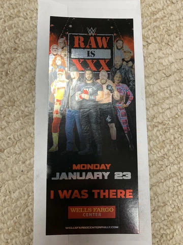 WWE Raw is XXX 30th Anniversary Collector I Was There Ticket Stub Philadelphia Cover