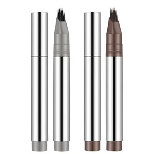 Eyebrow Pen Multi-fork Tip Liquid Brow Pencil Smudge-Proof Hairline - Picture 1 of 14