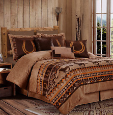 Sedona 7-Piece Southwestern Wild Horses Microsuede Bedding Comforter Set (King)