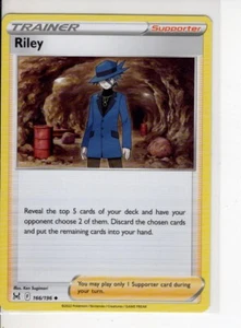 RILEY TRAINER LOST ORIGIN SET POKEMON CARD 166/196 NM/M - Picture 1 of 1