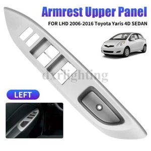 LHD FRONT LEFT SIDE POWER WINDOW SWITCH BEZEL TRIM FOR 2007-2012 TOYOTA YARIS 4D - Picture 1 of 9