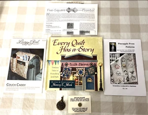 Quilten Set drei Muster Couch Caddie Quilt Buch, Näher Kleeblatt Fadenschneider - Bild 1 von 10