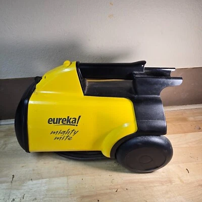 Eureka Mighty Mite Yellow Canister Vacuum Cleaner No Hose Nozzle Tested Works - Image 1 of 4