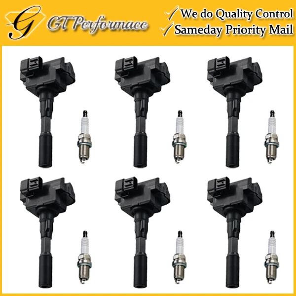 Bobina de encendido y bujía de calidad OEM 6 PIEZAS para 91-95 Acura Legend/91-94 NSX V6 Foto 1 de 4