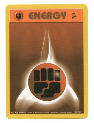 1999 Shadowless Fighting Energy Pokémon Card 125/130 Set 2 - Image 1 of 2