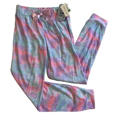 NWT Max & Olivia Pink Blue Pajama Bottoms Girls 10-12 - Image 1 of 4