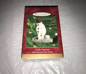 GOLFER SUPREME Hallmark Keepsake Ornament 2000 E Box Polar Bear - Picture 1 of 5