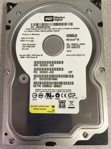 Disco duro Western Digital 80 GB WD800JD-60MSA1 DCM HSBHNTJCH SATA 3,5 ¡PROBADO! - Imagen 1 de 8