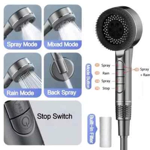 Filtered Shower Head with Handheld High Pressure 4Modes Showerhead with 5ft hose - Picture 1 of 17