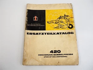IHC Mc Cormick 420 Ballenpresse Ersatzteilliste Ersatzteilkatalog 1970 - Bild 1 von 3