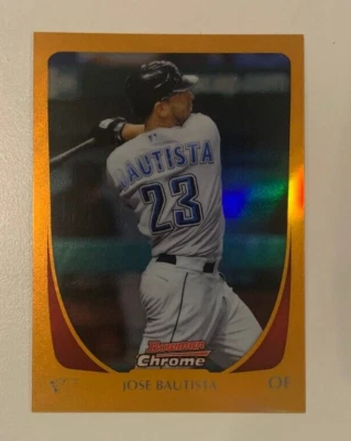 Bowman Chrome #122 Jose Bautista Orange Refractor 2011 03/25 Toronto Blue Jays Foto 1 de 2