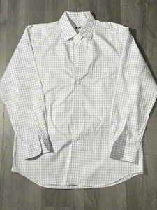 Joseph Abboud 17 34-35 New Light Blue & White Stripped Long Sleeve Button Down - Picture 1 of 8