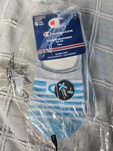 Champion Womens Invisable Liner Socks 6 Pair Size 5-9 SEALED NEW Double Dry Arch - Picture 1 of 5
