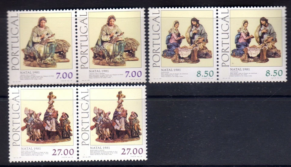 Portugal sc#1520-1522 (1981) Christmas full set in pair OG MNH** — 第 1/1 张图片