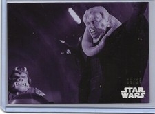 2020 Topps Star Wars Return of the Jedi Black & White PURPLE Hue CARD 7 #'d 9/25