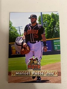 Manuel Pazos Card 2018 Modesto Nuts Team Card
