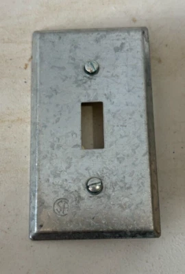 Cubierta de interruptor de luz de acero galvanizado, placa de pared industrial de 4" - ¡LOTE DE 20 EN TOTAL! Foto 1 de 4