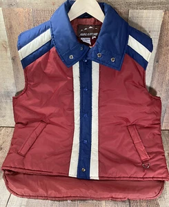 Vintage 80s Avalanche Insulated Puffer Vest Jacket Long Tail Men's Size L - Picture 1 of 8