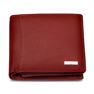 Genuine Leather Men's Wallet - RFID Blocking, 6 Card Slots, Zipper & Coin Pocket - Picture 1 of 6