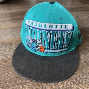 Charlotte Hornets New Era 9Fifty Snapback NBA Rare Teal/Black Hat - Picture 1 of 5