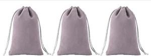 20 x Small Velvet Cloth Drawstring Bags Gift Ring Earring Pouch Favour Jewellery - Picture 1 of 8