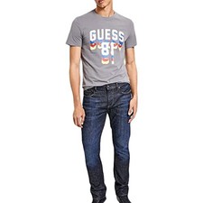 Guess Mens Eco Angels Skinny Jeans Blue Size 34W x 32L