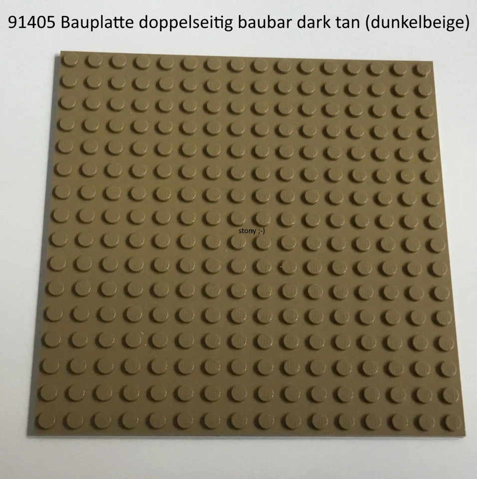 Lego(R) Bauplatte beidseitig bebaubar 16x16  in dark tan 91405 NEU/NEW - Bild 1 von 1