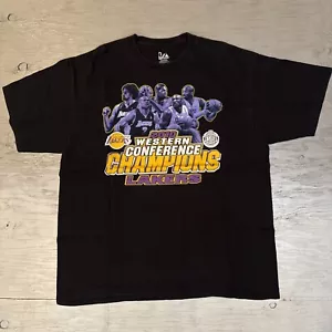 VTG Majestic LA Los Angeles Lakers 2010 Western Champs Caricature Shirt Sz XL - Picture 1 of 20
