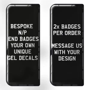 2x Create Your Own - Gel gewölbte Nummernschild Abzeichen 111 x 45 mm - Bild 1 von 1