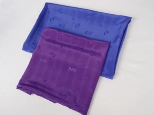 5PCS Sewing Fabric Lining Remnants Purple 4 small pcs, Blue 1pc 44"x 29 Ltwt H22 - Picture 1 of 7