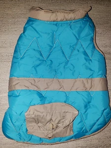 KLEINER HUND WINTERMANTEL STIEFEL BARKLEY blau grau Fleece gefüttert WARM! - Bild 1 von 2
