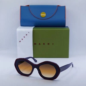 New Marni ULAWUN VULCANO EIF Blue/Orange 54-20-145 Sunglasses - Picture 1 of 6