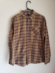Volcom 'Modern Fit' Mens Brown Button-Up Long Sleeve Flannel Size XL - Picture 1 of 16