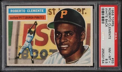 1956 Topps  Roberto Clemente White back PSA 8.5 NM-MT 25520154  - Image 1 of 2