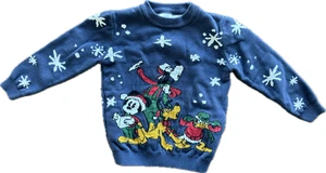 Suéter Disney Azul Navidad Mickey Goofy Pato Donald Niños Unisex 4 100% ALGODÓN - Imagen 1 de 10
