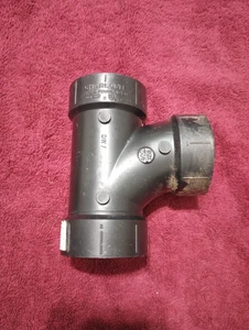 Charlotte Pfeife 2 Zoll #400 Sanitär ABS Ablauf- & Entlüftungs-T-Stück ABS, Slip Fit - Bild 1 von 6