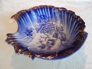 FLOW AZUL TAZÓN PARA SERVIR FORMA VIEIRA PATRÓN ROSA LA FRANCAISE CHINA FRANCESA? - Imagen 1 de 7