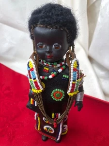 Vintage Mid Century Nilo Hamits Nandi Stamm handgefertigte ostafrikanische Puppe sehr guter Zustand - Bild 1 von 9