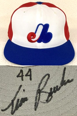 Montreal Expos Tim Burke New Era Cap circa 1987-90-size  7.5-Signed - Image 1 of 4