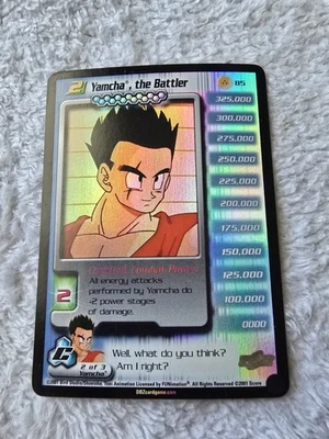 DBZ Dragon Ball Z FOIL Yamcha, the Battler 85 CCG Unlimited Cell Saga MP Score - Image 1 of 4