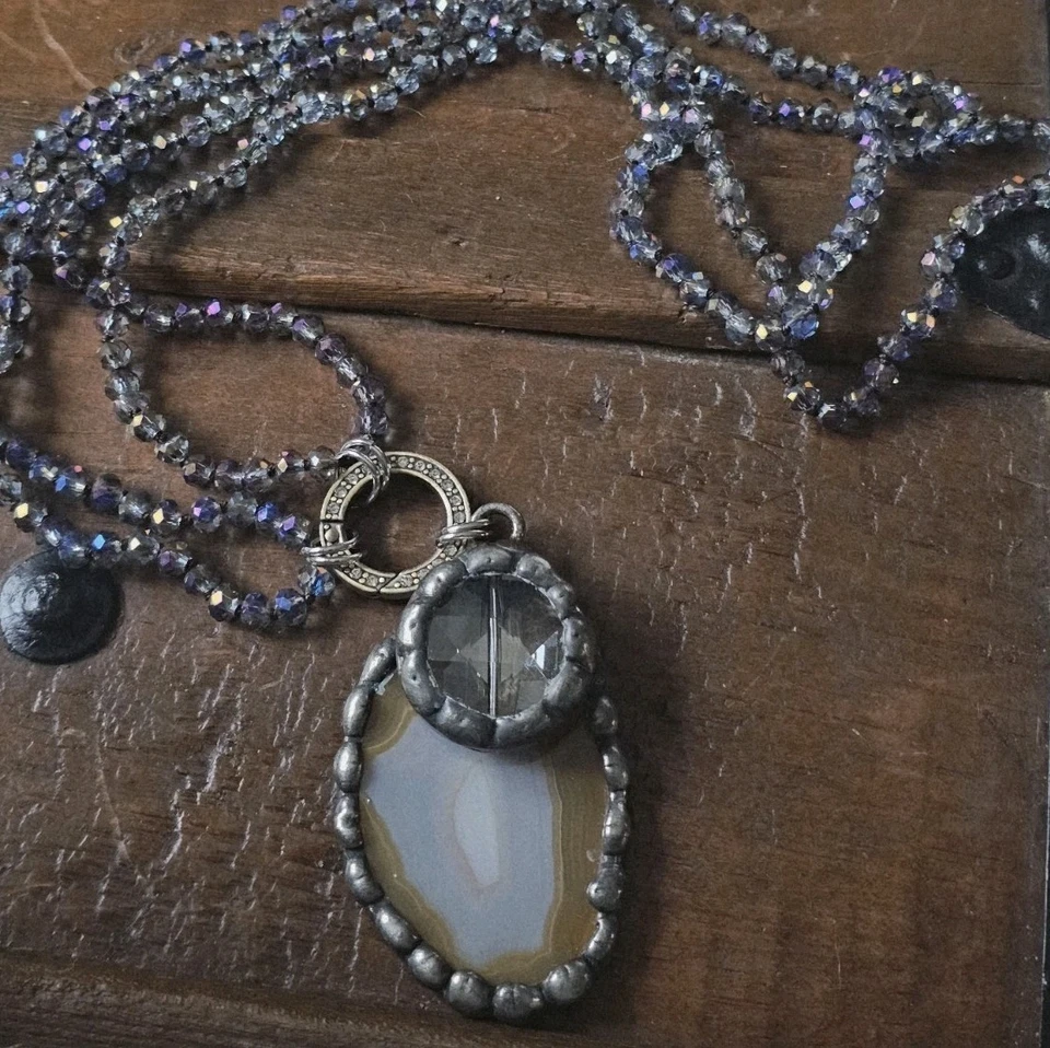 Collar Eye Candy Boutique Gitano Boho Rock Ágata Cuentas Hippie Piedra Sur Foto 1 de 1