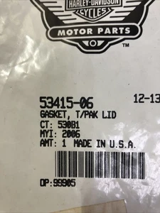 OEM HARLEY-DAVIDSON 88-13 Tour PAK Lid Cover Rubber Gasket Seal 53415-06 - Picture 1 of 4