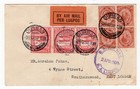 SOUTH AFRICA 1925 DURBAN TO EAST LONDON EXPERIMENTAL FLIGHT COVER GOOD FRANKING