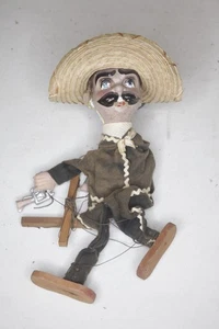 VINTAGE SAMMLER MARIONETTE MEXIKANISCHER STROHHUT - Bild 1 von 1