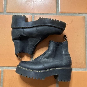 Botas Dr Doc Martens Mujer’s Rometty Plataforma Chelsea Cuero Negro Talla 7 - Imagen 1 de 13